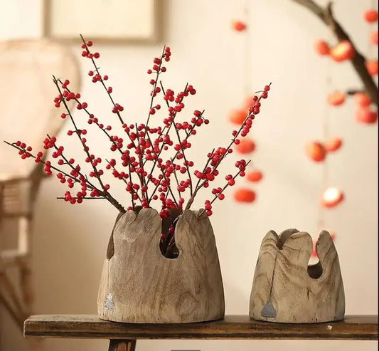 Handmade Wooden Vase - Mountain