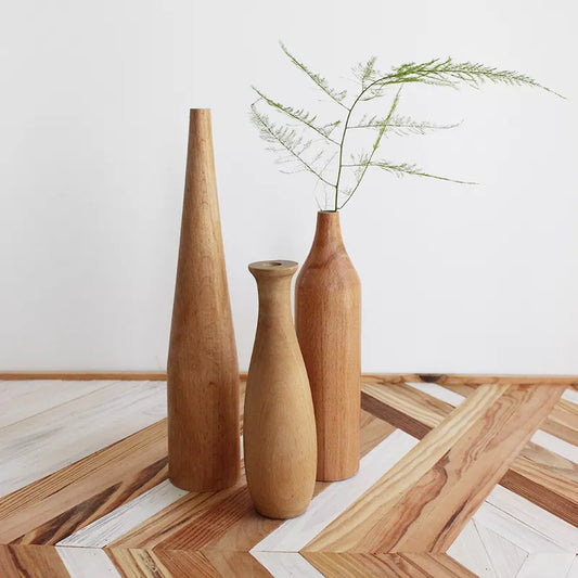 Nordic Wooden Vases - Minimalist - Slim