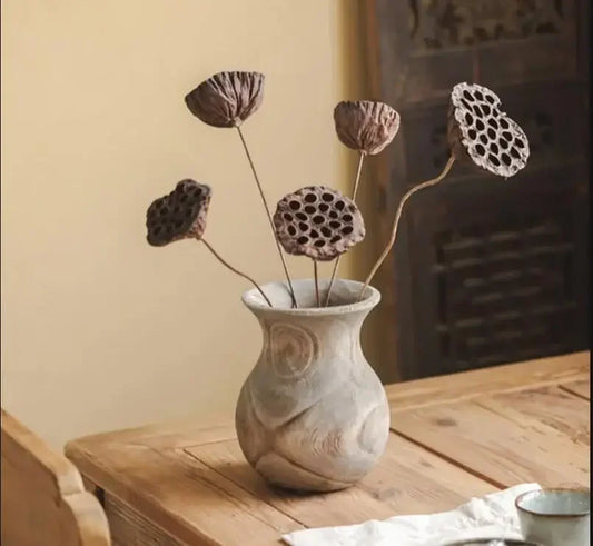 Handmade Wooden Vase - Rustic