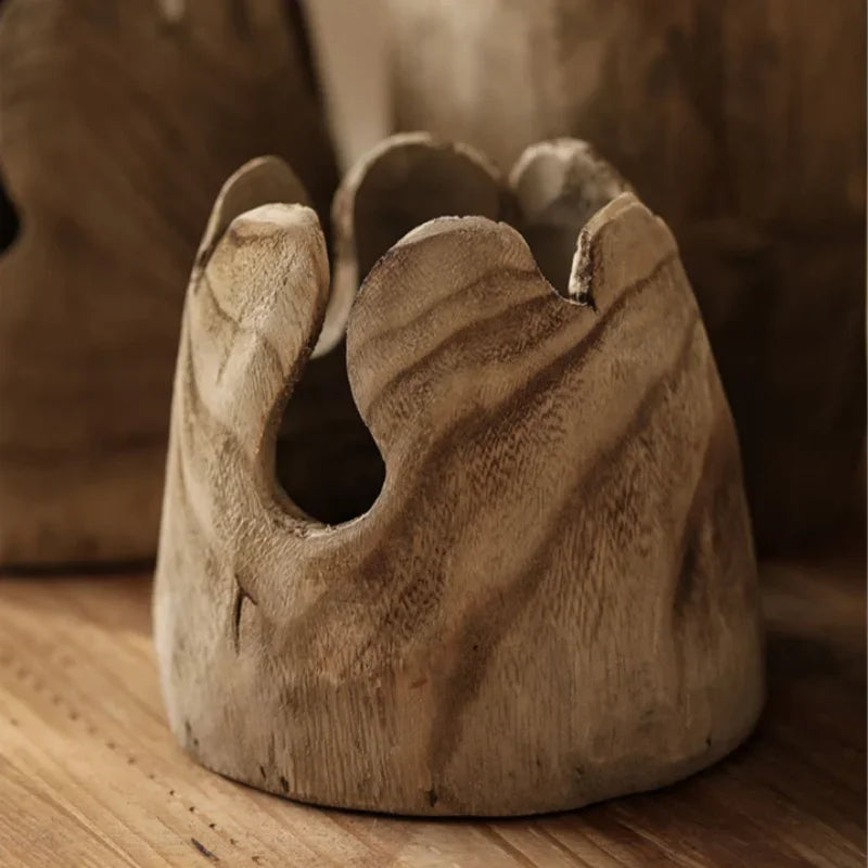 Handmade Wooden Vase - Mountain