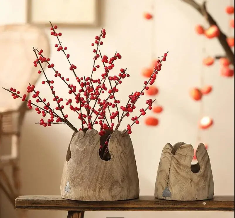 Handmade Wooden Vase - Mountain